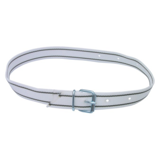 Halsmarkierungsband, 120cm weiß/schw., Rollschnalle