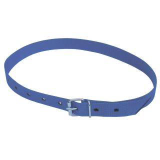 Halsmarkierungsband blau, 120 cm  mit Rolldornschnalle