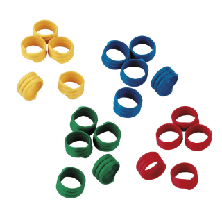 Hühnerringe 18mm, Kunststoff, farblich gemischt, 100St./Pack