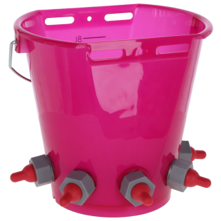 Lammeimer, mit 5 kurzen Saugern, pink