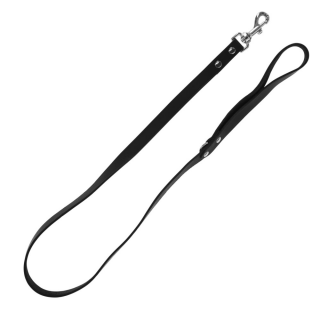 Leine Tuscany, Rindleder, schwarz,  20 mm, 120 cm