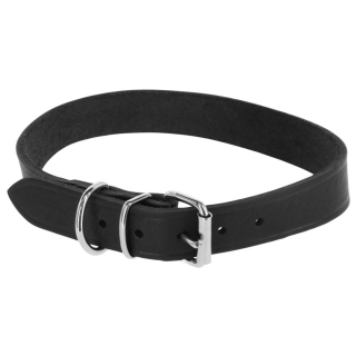 Halsband Tuscany, schwarz,  15 mm, verstellbar 24 - 30 cm, Vollrindleder