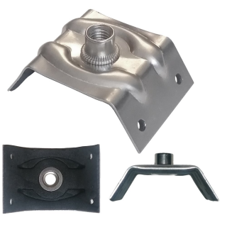 Solar-Kalotte 41mm / 32° - Alu blank mit Einnietmutter A2-M10