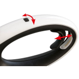 flexi one Leine, weiß/schwarz,  Gurt 5 m, max. 30 kg
