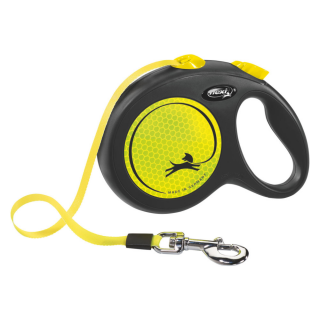 flexi Leine New CLASSIC NEON M 5m Gurt, max. 25kg, neongelb