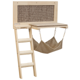 Katzenliegebrett Timber, braun, 58 x 32 x 89 cm