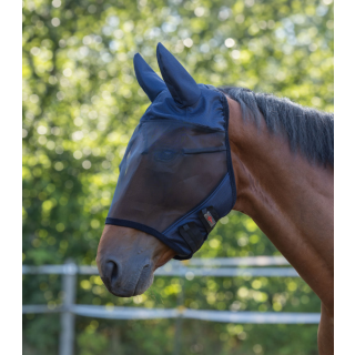 Fliegenschutzmaske SuperFly navy, incl. Ohrenschutz, Pony