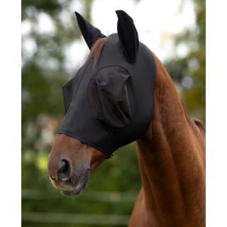 Fliegenschutzmaske FinoStretch Zipper, Pony, schwarz