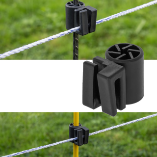 Zusatzisolator für Pfähle mit Durchmesser 6-12mm, 25 Stück