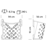 Heuspender für Wandmontage 240 Liter