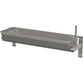 Edelstahl Kipptränke 1m mit Wandkonsole und Heizung 100W/24V