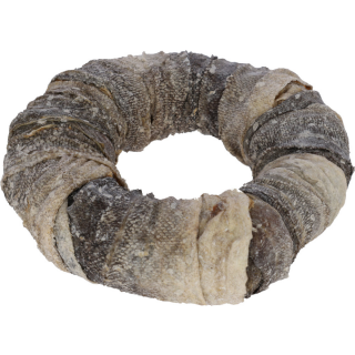 12 Stück Rinderhaut-Ring mit Fischhaut, 17cm, a´ 220g