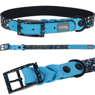 Halsband Lima, schwarz/blau 25 mm, verstellbar 36 - 45 cm