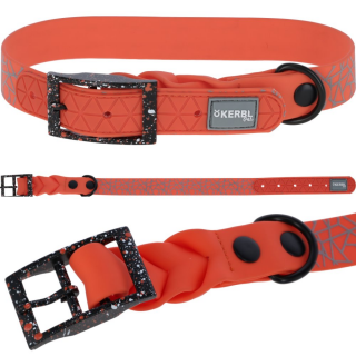 Halsband Puno Reflex, orange/schwarz 25 mm, verstellbar 56 - 65 cm