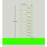Euro-Netz Kombi 50m x 150cm / orange, Doppelspitze