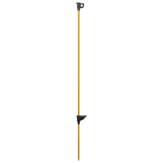 25 Stück Fiberglaspfahl rund Ø 10mm x 105cm mit Trittfuß und Isolator
