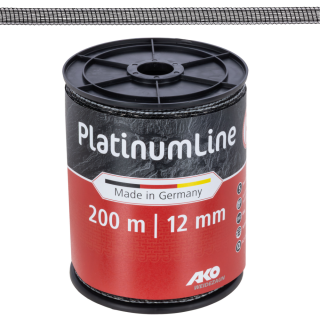 Band PlatinumLine, 200m, 12,5mm, schwarz/weiß, 4x0,2 Niro, 1x0,3 Cu