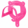 Trensenhalter Kunststoff pink