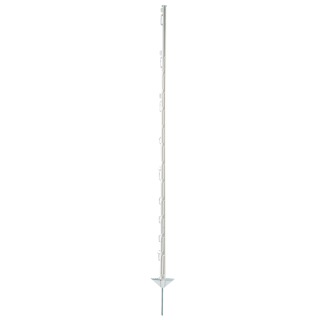 10 Stück Kunststoffpfahl weiß 150 cm, glasfaserverstärkt, Doppeltritt