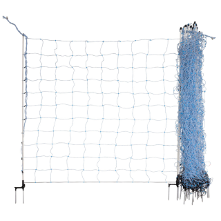 Schafnetz Wolfsnetz OviNet 170, weiß/blau, 25m, 170cm, Doppelspitze