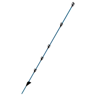 10 Stück Fiberglaspfahl 147cm, rund 9,5mm, mit Fiberglas-Nagel, Trittfuß und 5 Isolatoren