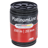Band PlatinumLine, 200m, 20mm, schwarz/weiß, 5x0,2...