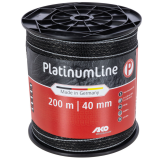 Band PlatinumLine, 200m, 40mm, schwarz/weiß, 8x0,2...