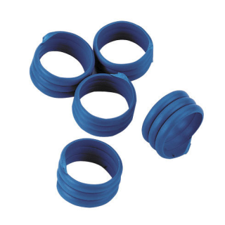 Spiralringe 16 mm, blau Kunststoff, 100 Stück