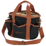 Putztasche schwarz/cognac, ca. 28x20x22cm