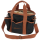 Putztasche schwarz/cognac, ca. 28x20x22cm