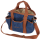 Putztasche dunkelblau/cognac, ca. 28x20x22cm
