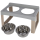 Futterbar Lifter grau/taupe inkl. Näpfe 2x1000ml