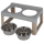 Futterbar Lifter grau/taupe inkl. Näpfe 2x2000ml