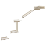 Kletterwand Monte Prado für Katzen, 4-teilig, beige