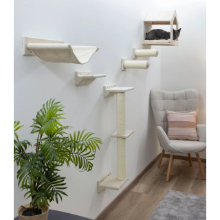 Kletterwand Monte Falco für Katzen, 6-teilig, beige