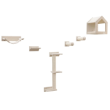 Kletterwand Monte Falco für Katzen, 6-teilig, beige
