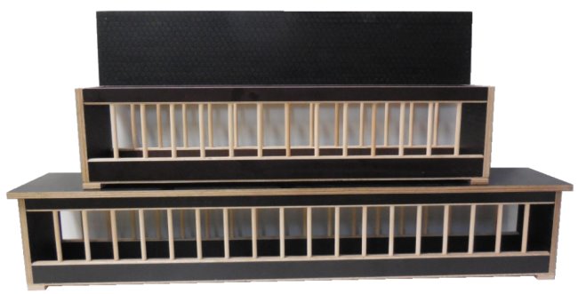 Holzdeckeltrog für Tauben und Hühner